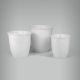 Trio de Vasos Redondos - Branco 1